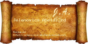 Jelenovics Abelárd névjegykártya