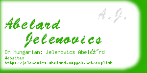 abelard jelenovics business card